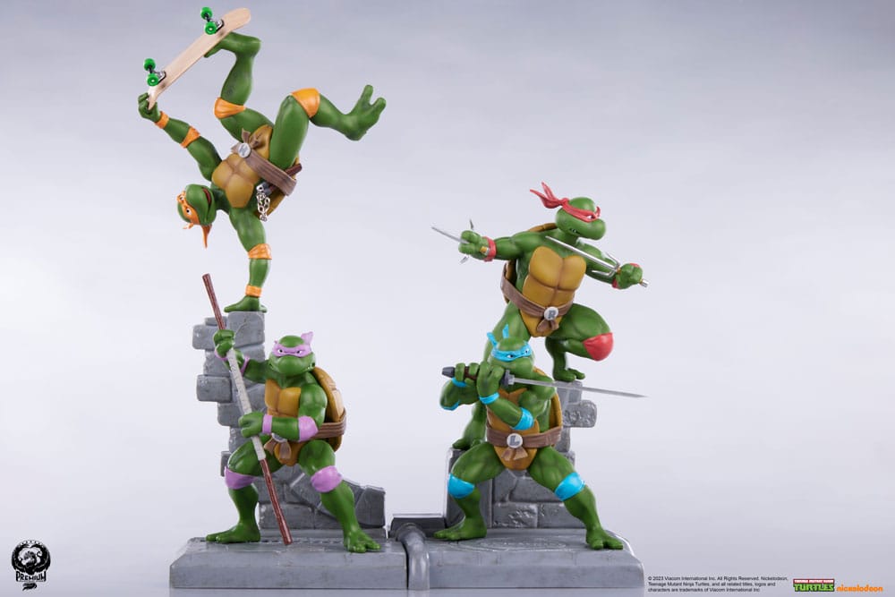 Tortugas Ninja Pack de 4 Estatua PVC Sabretooth (Classic Edition) 20 cm