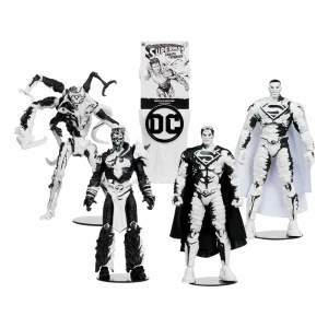 Dc Direct Page Punchers Figuras Comic Paquete De 4 Superman Series Sketch Edition Gold Label 18 Cm