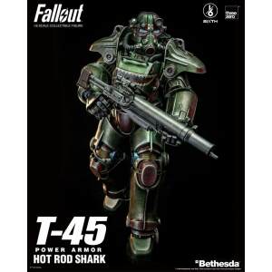 Fallout Figura Figzero 1 6 T 45 Hot Rod Shark Power Armor 37 Cm
