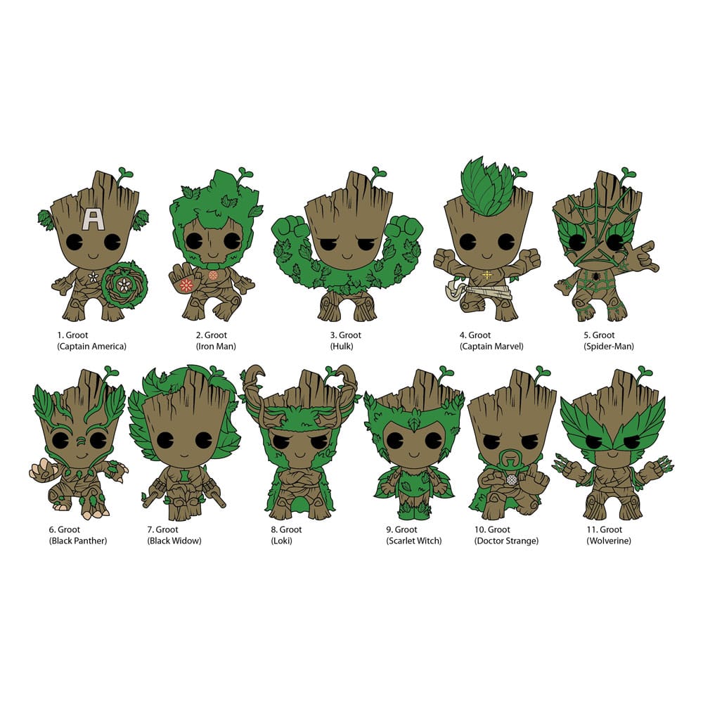 Guardians of the Galaxy Colgantes PVC Groot Series 2 Expositor (24)