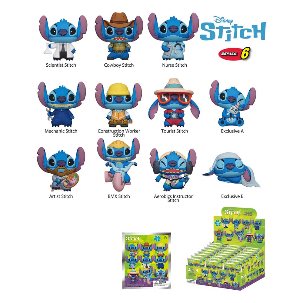 Lilo & Stitch Colgantes PVC Stitch Series 6 Expositor (24)