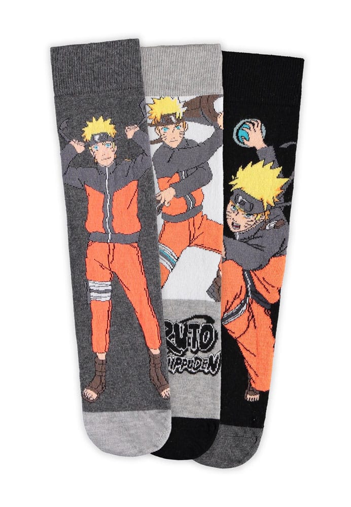 Naruto Shippuden Pack de 3 Pares de Calcetines Naruto 43-46