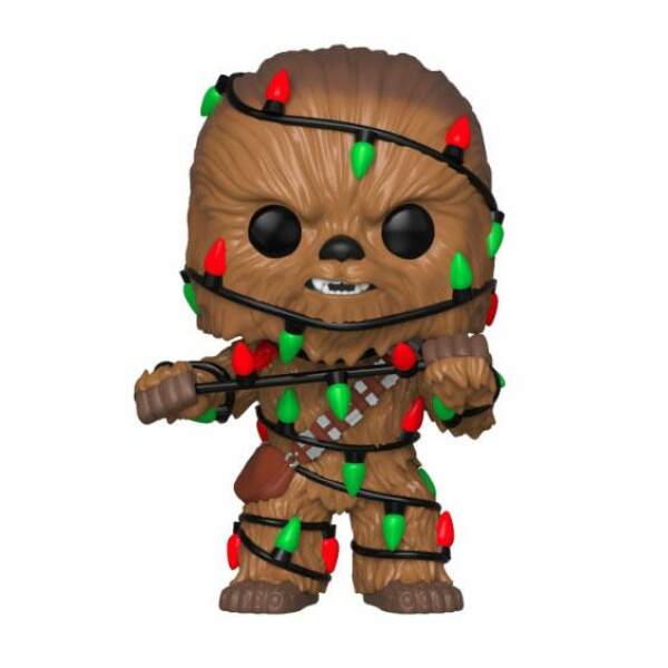 Star Wars Pop Vinyl Cabezon Holiday Chewbacca With Lights 9 Cm