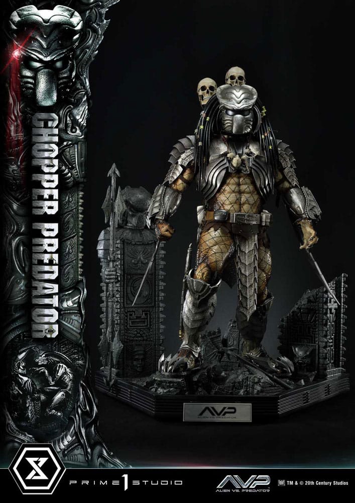 The Alien vs. Predator Estatua Museum Masterline Series 1/3 Chopper Predator 103 cm