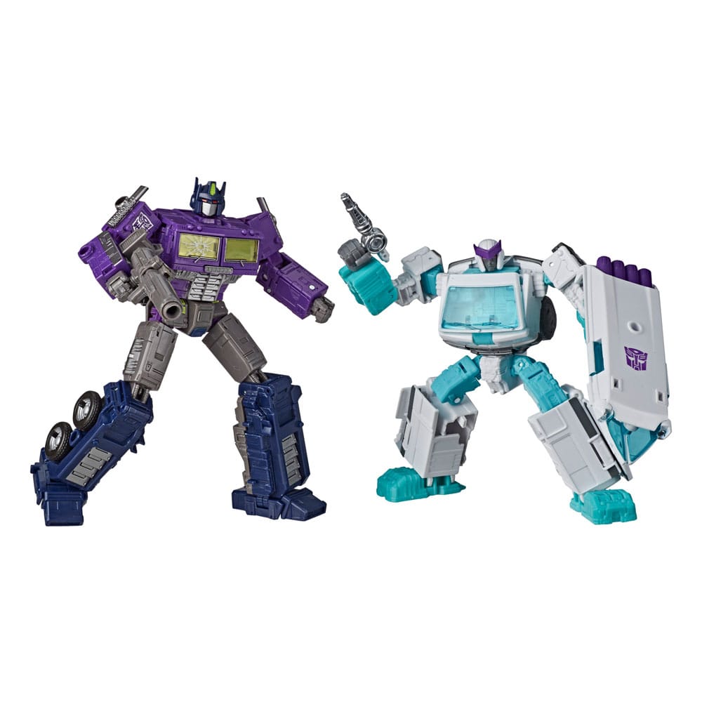 Transformers Generations Selects Pack de 2 Figuras Shattered Glass Optimus Prime (Leader Class) & Ratchet (Deluxe Class)