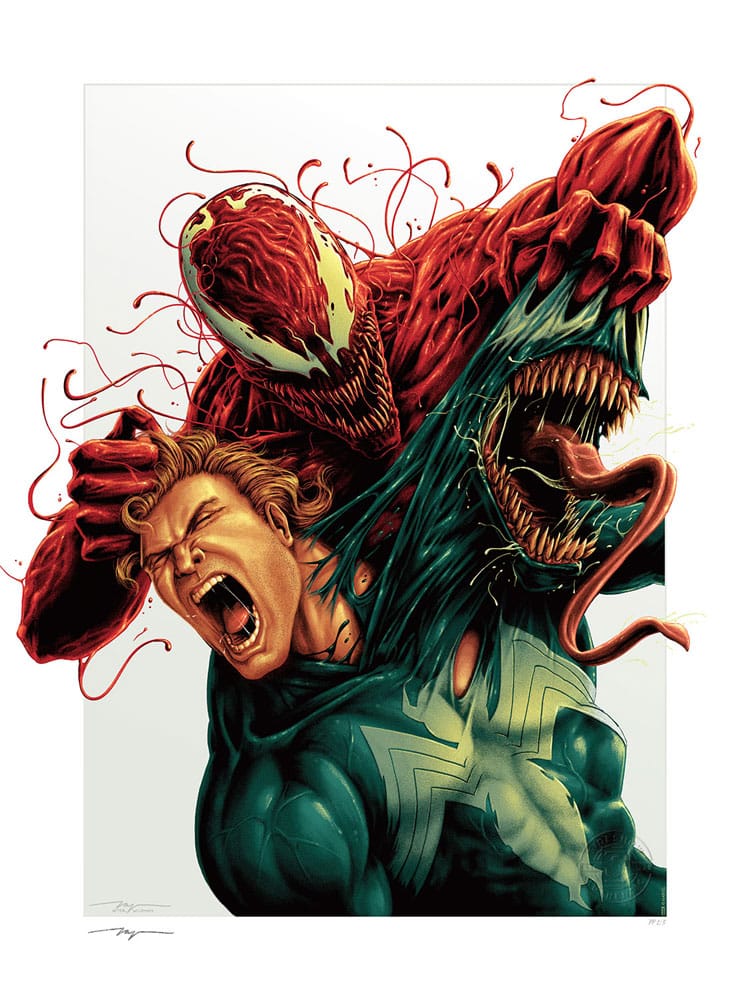 Marvel Litografia Venom Carnage Unleashed 46 X 61 Cm Sin Marco