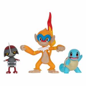 Pokemon Pack De 3 Figuras Battle Figure Set Pawniard Squirtle 1 Monferno 5 Cm