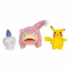 Pokemon Pack De 3 Figuras Battle Figure Set Pikachu Female Litwick Slowpoke 5 Cm