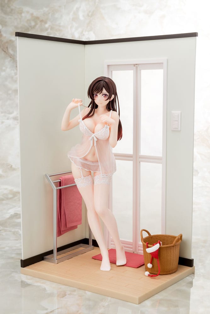 Rent-A-Girlfriend Estatua PVC 1/6 Chizuru Mizuhara See-through lingerie figure angel white Ver. 23 cm