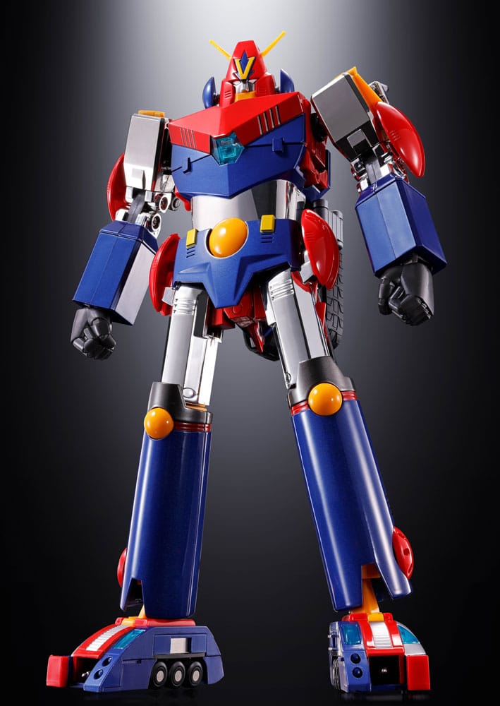Super Electromagnetic Machine Voltes V Figura Diecast Soul of Chogokin GX50-SP Com-Battler V Chogokin 50th Anniversary Ver. 25 cm