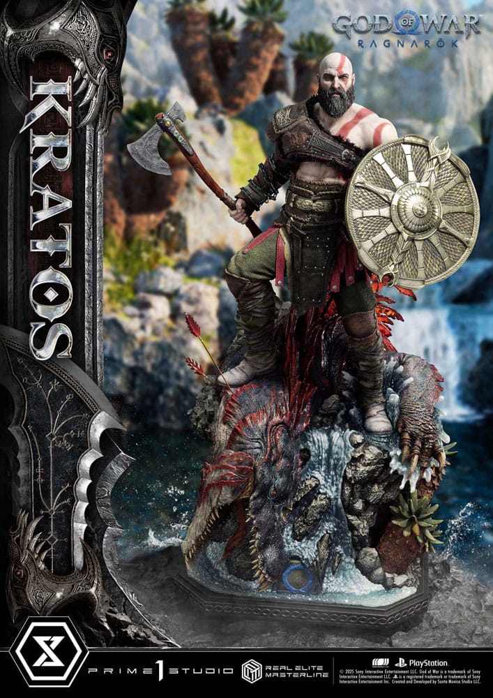 God of War: Ragnarok Estatua Real Elite Masterline Series 1/3 Kratos Ultimate Version 95 cm