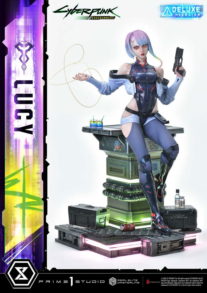 Cyberpunk: Edgerunners Estatua Real Elite Masterline Series 1/4 Lucy Deluxe Version 50 cm