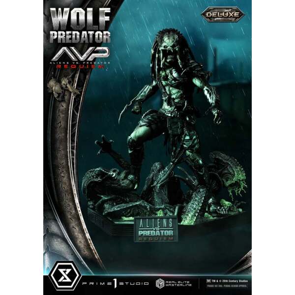 Alien vs. Predator Estatua Real Elite Masterline Series 1/3 Requiem Wolf Predator Deluxe Bonus Ver. 95 cm