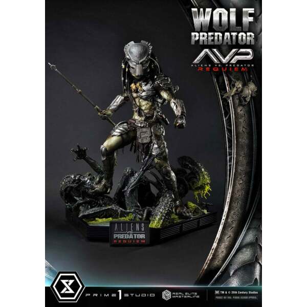Alien vs. Predator Estatua Real Elite Masterline Series 1/3 Requiem Wolf Predator Deluxe Ver. 95 cm