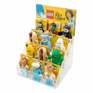 LEGO Expositor acrílico con 12 Llaveros con Iluminación