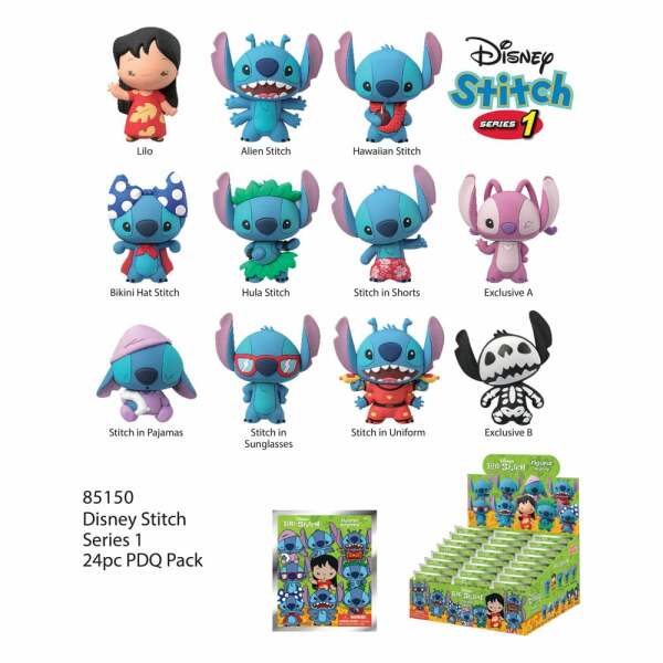 Lilo & Stitch Colgantes PVC 3D Serie 1 Expositor (24)