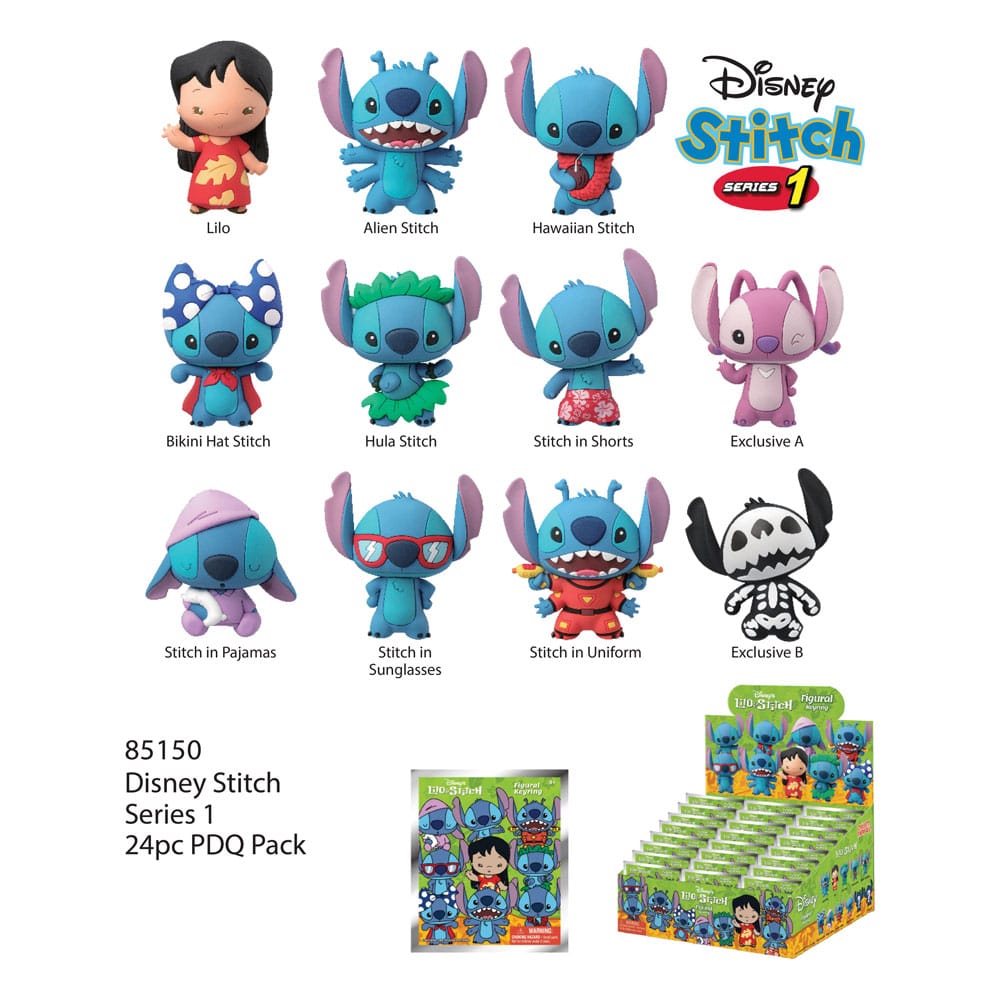 Lilo & Stitch Colgantes PVC 3D Serie 1 Expositor (24)
