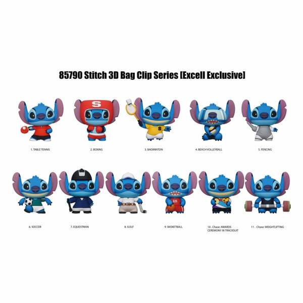 Lilo & Stitch Colgantes PVC 3D Series 1 Sport Expositor (24)