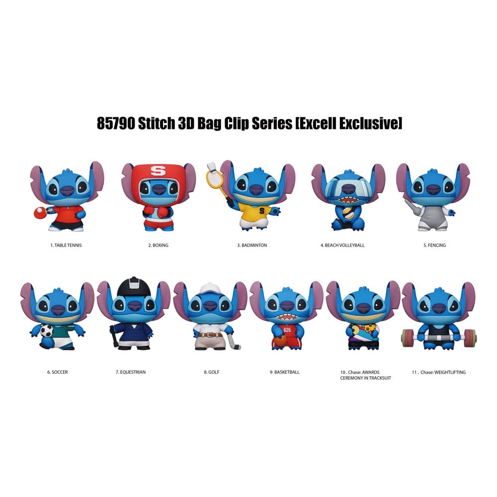 Lilo & Stitch Colgantes PVC 3D Series 1 Sport Expositor (24)