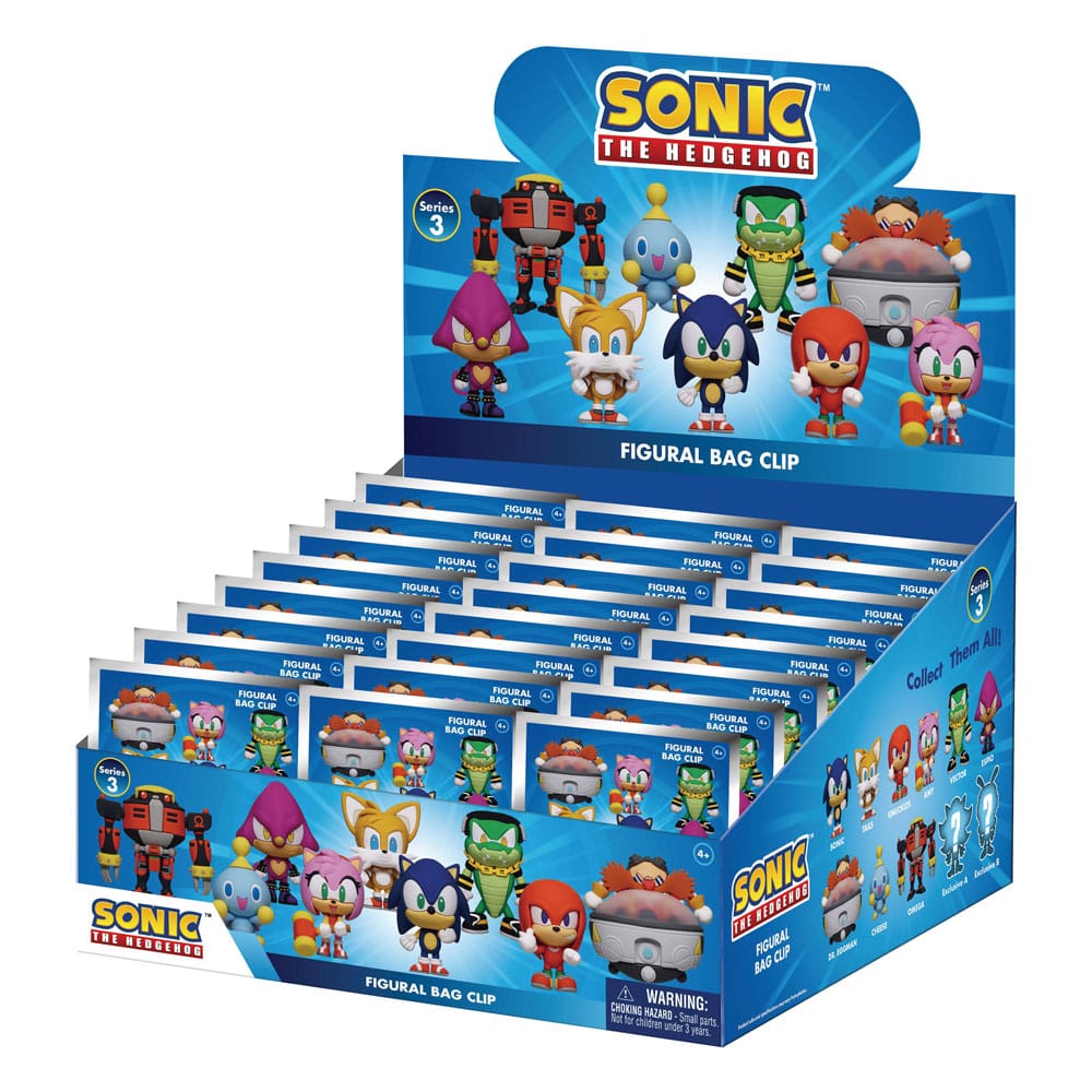 Sonic - The Hedgehog Colgantes PVC 3D Series 3 Expositor (24)