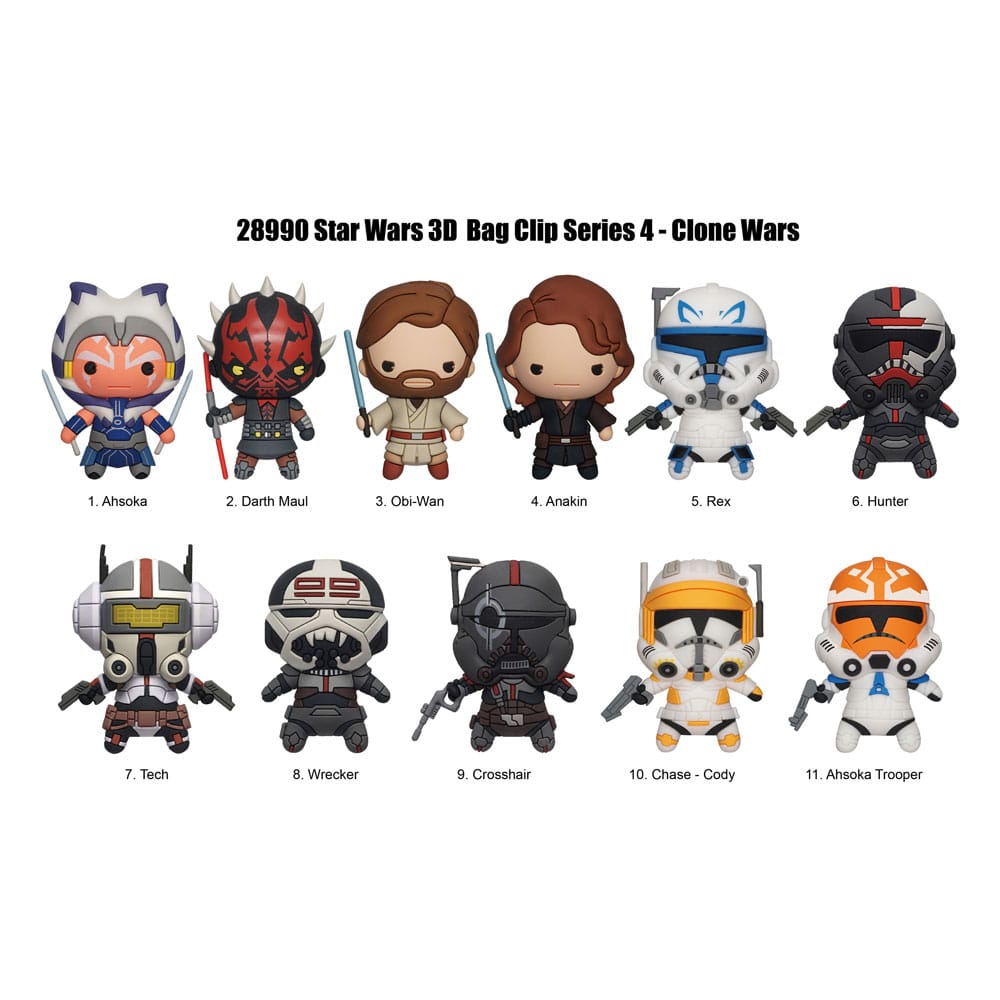 Star Wars Clone Wars Colgantes PVC 3D Series 4 Expositor (24)