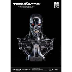 Terminator Busto tamaño real The Real Series T-800 Endoskeleton Skull 50 cm