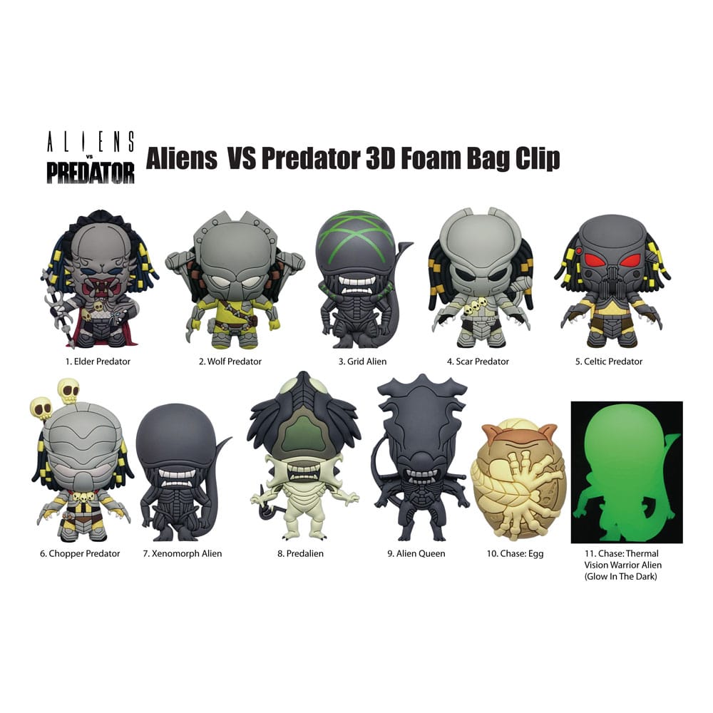 Alien Vs. Predator Colgantes PVC 3D Expositor (24)