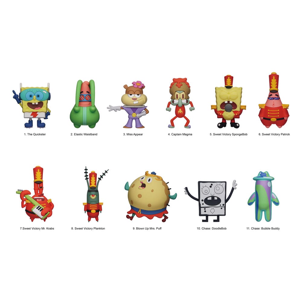 Bob Esponja Colgantes PVC 3D Series 6 Expositor (24)