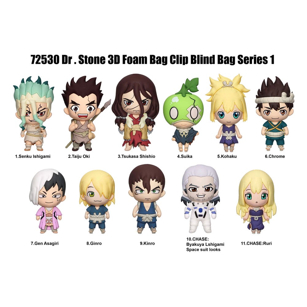 Dr. Stone Colgantes PVC 3D Expositor Series 1 (24)