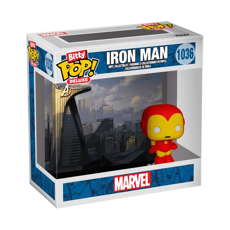 Iron Man Display de 12 Pack de 4 Figuras Bitty POP! Deluxe Vinyl Iron Man(AvengerTower) 2,5 cm