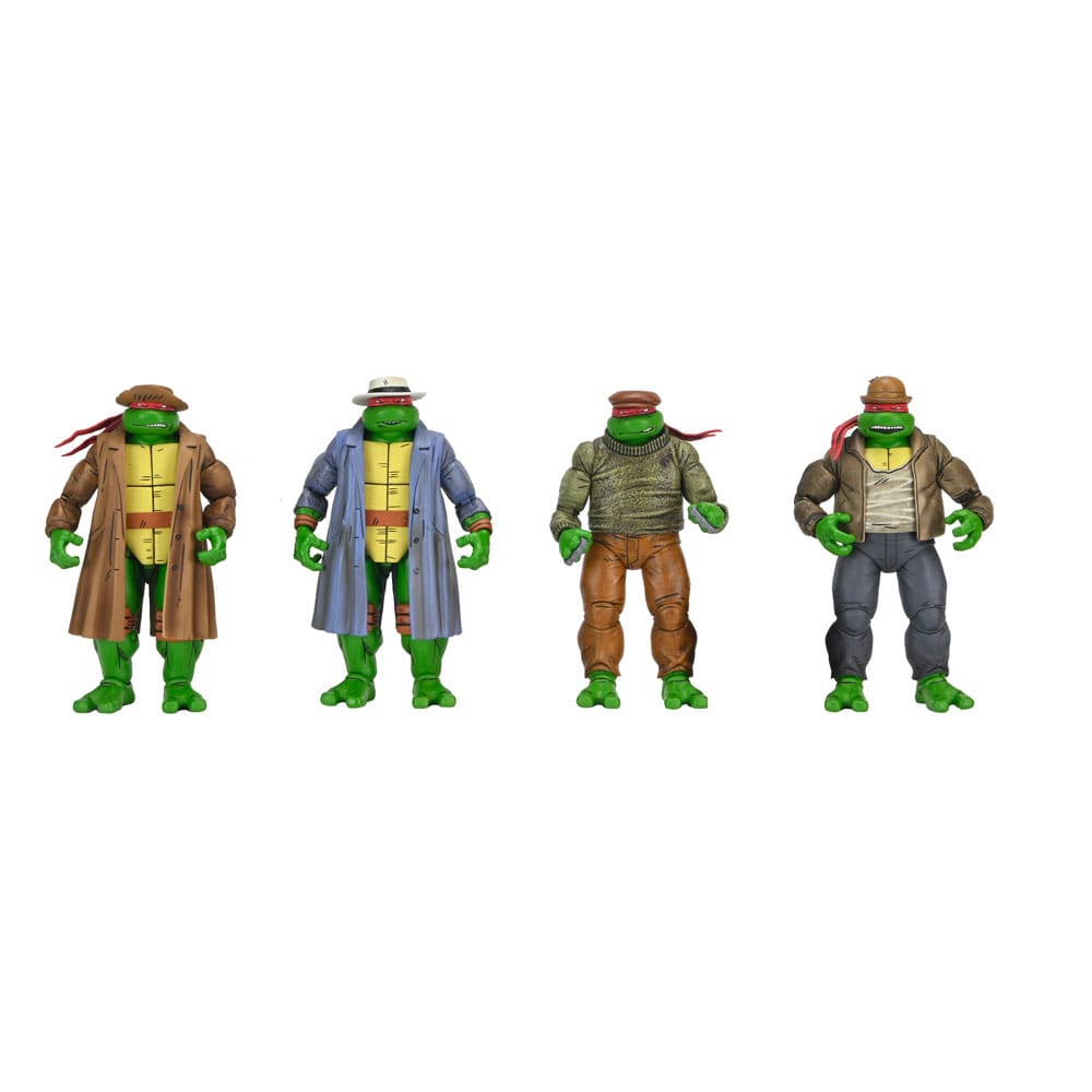 Las Tortugas Ninja Pack De 4 Figuras Gangster Turtles 18 Cm