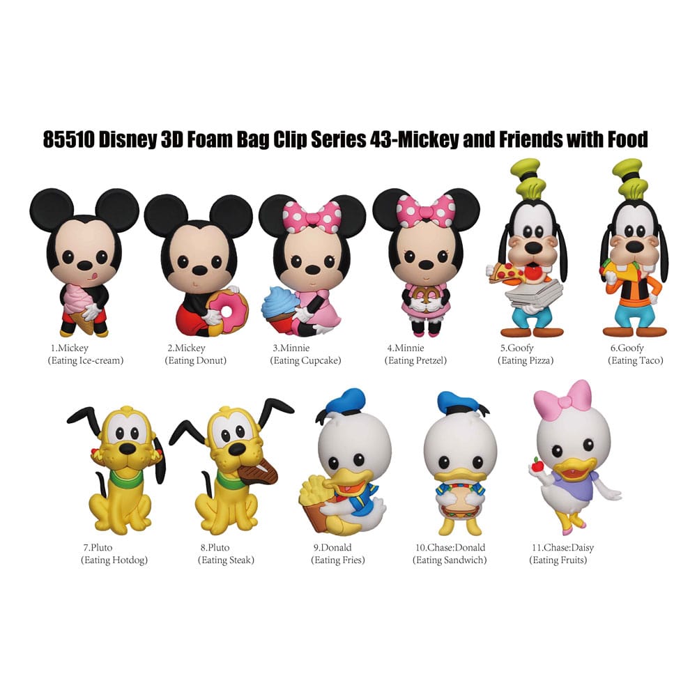 Mickey & Friends Colgantes PVC 3D Mickey & Friends With Food Series 43 Expositor (24)