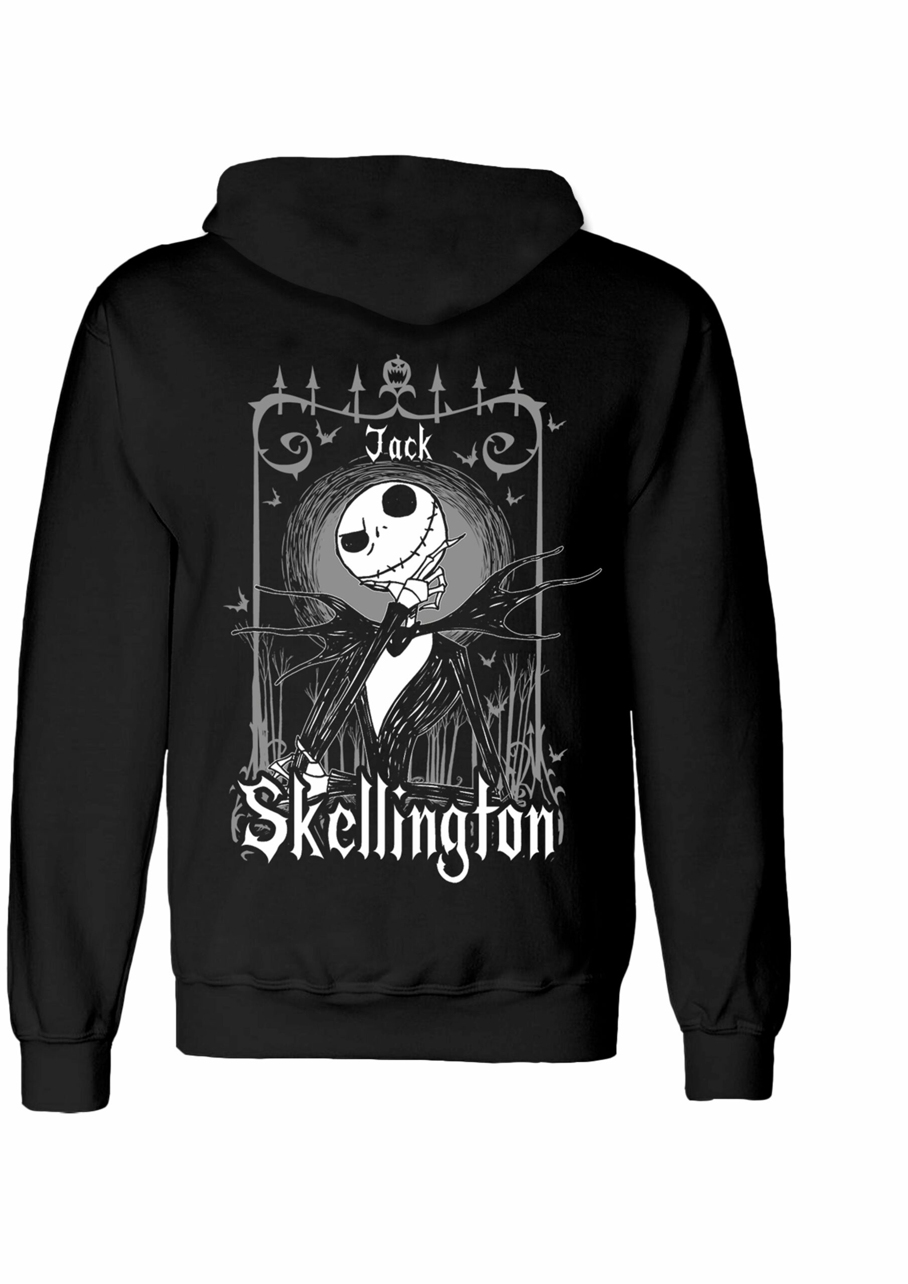 Pesadilla antes de Navidad Sudadera capucha Jack Skellington In Frame Black And Back talla S