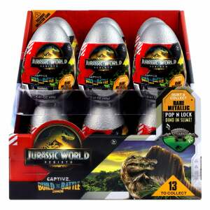 Jurassic World: El Renacer Blind Box Pop N Lock Captivz Build n Battle Dinos Expositor (12)